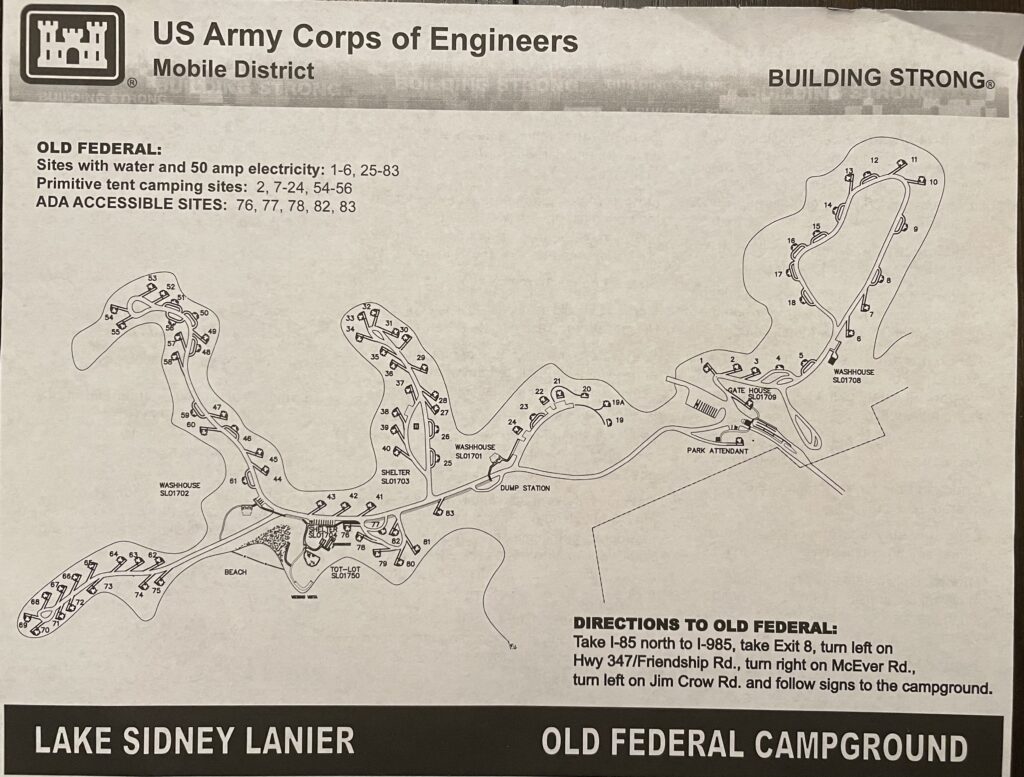 Old Federal Campground Map 