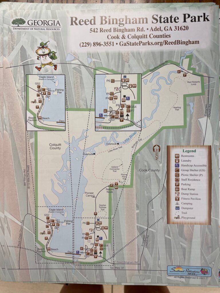 Reed Bingham State Park map