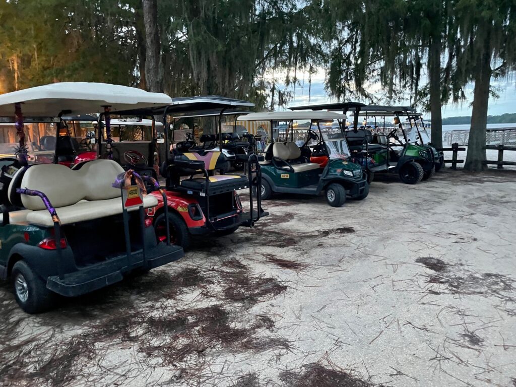 Fort Wilderness Resort & Campground golf cart parking 