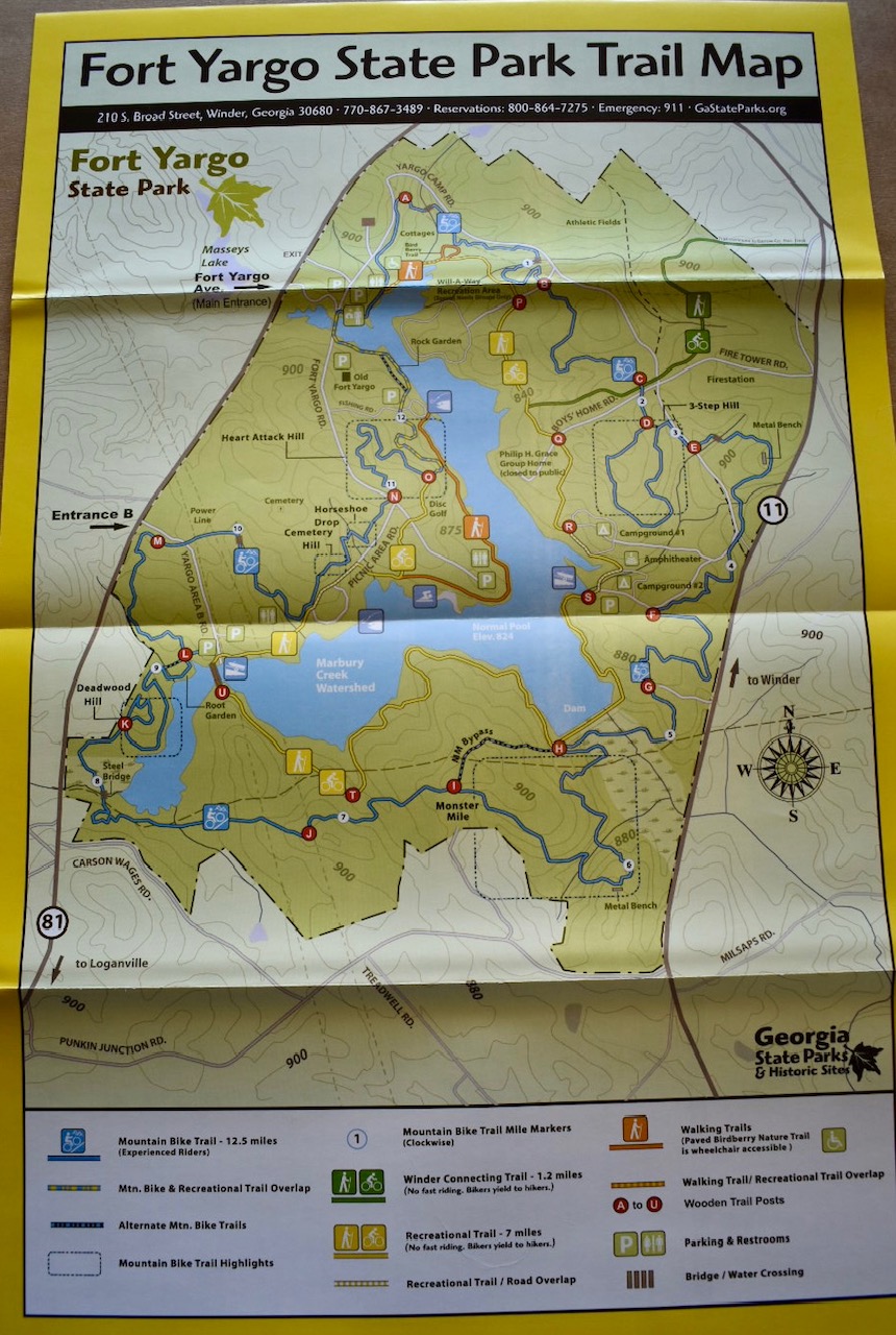 Fort Yargo State Park trail map