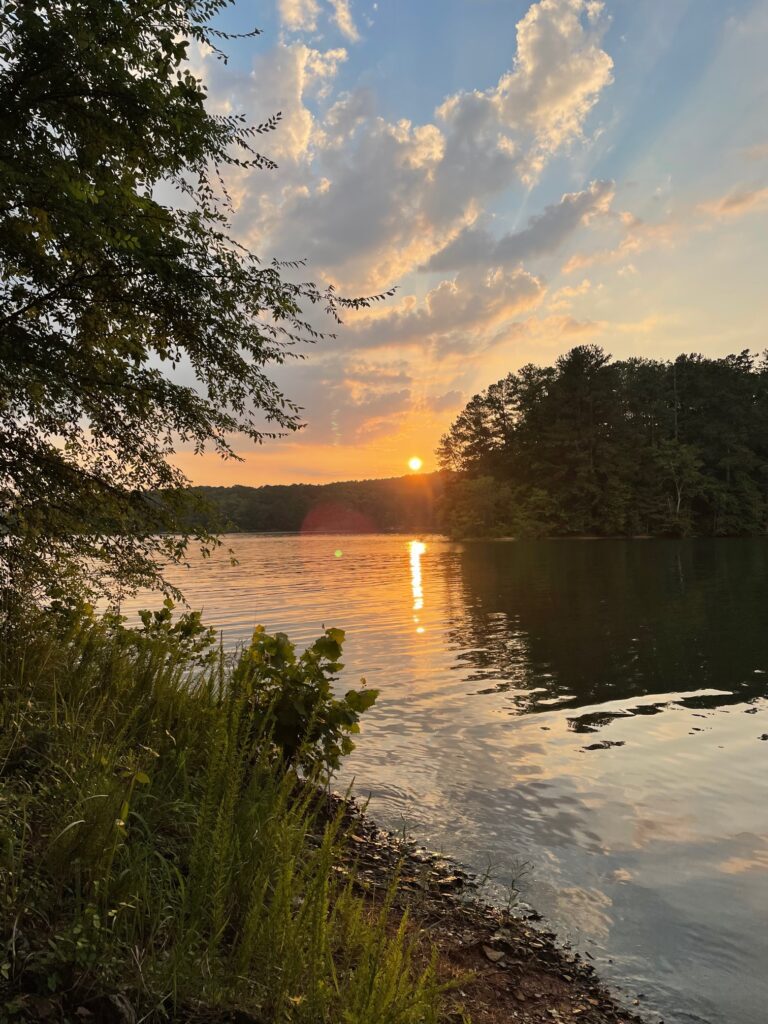 Clark Creek North Campground sunset 