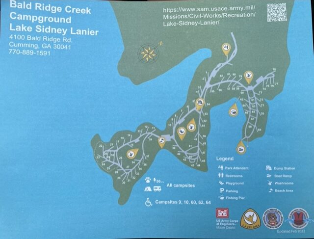 Bald Ridge Creek Campground Map