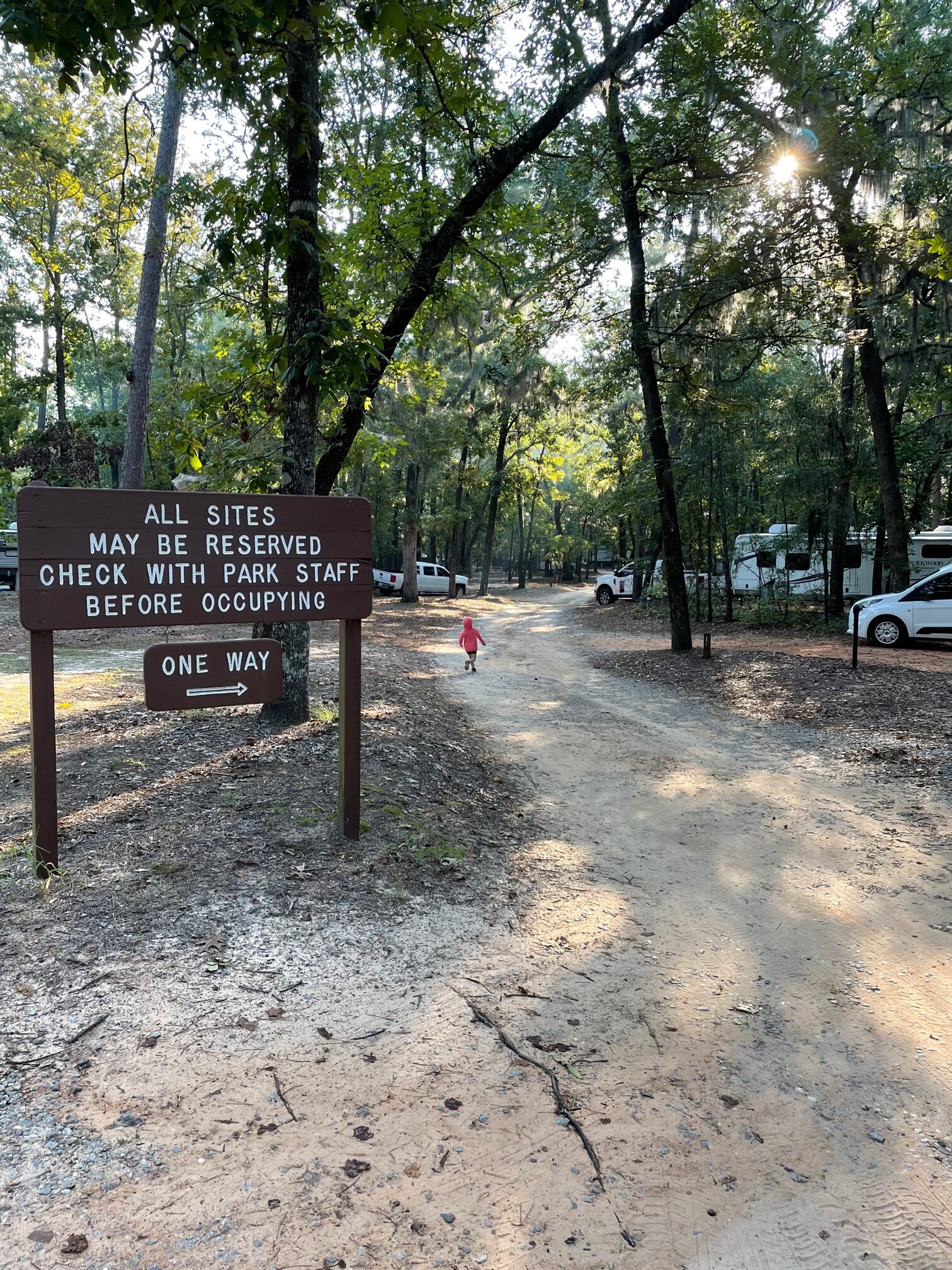 Poinsett State Park campground sign 