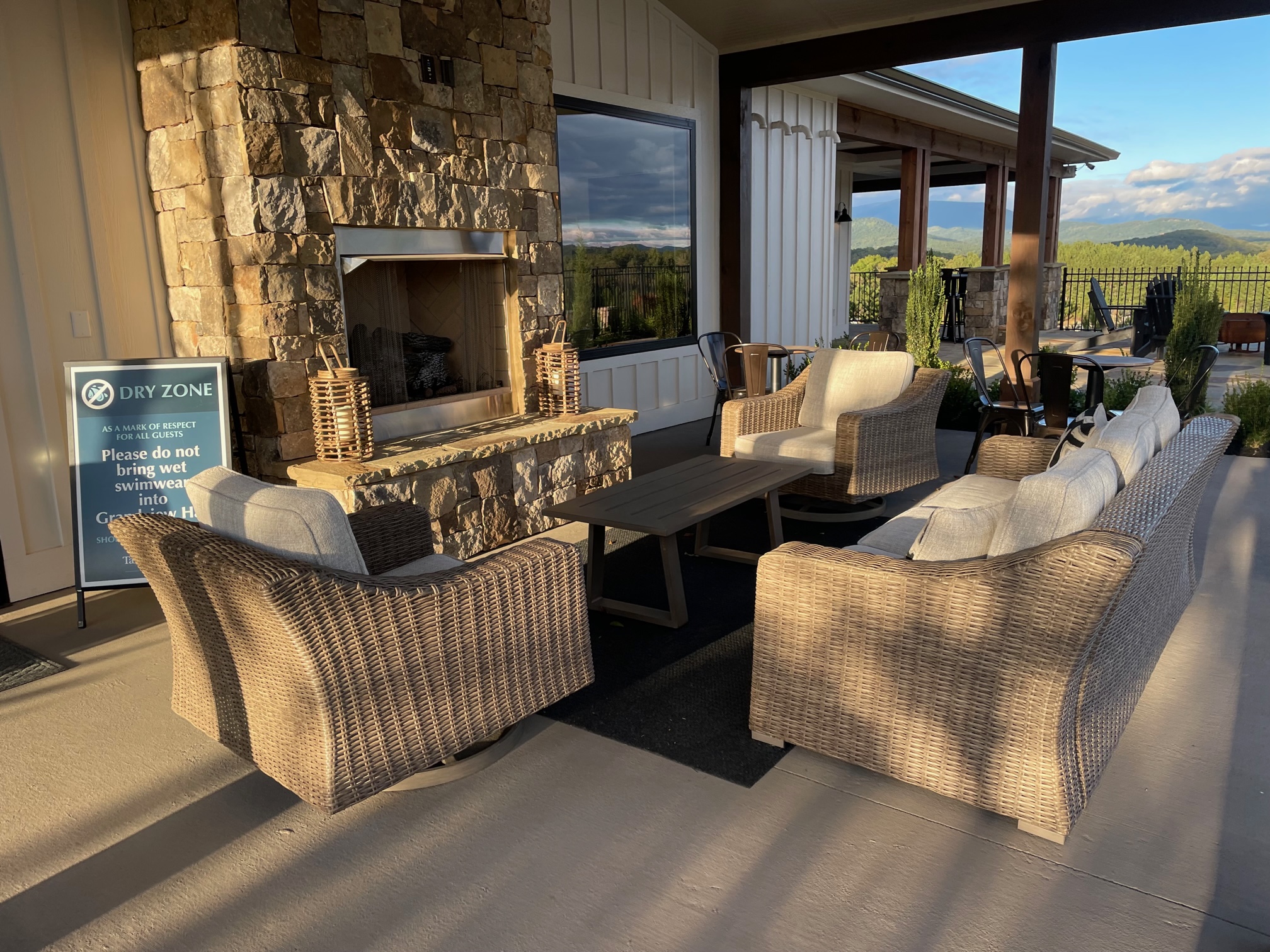 Talona Ridge RV Resort fireplace 