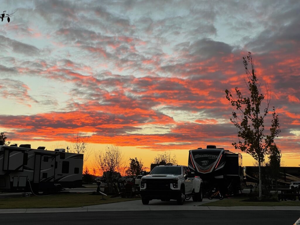 Talona Ridge RV Resort sunset 