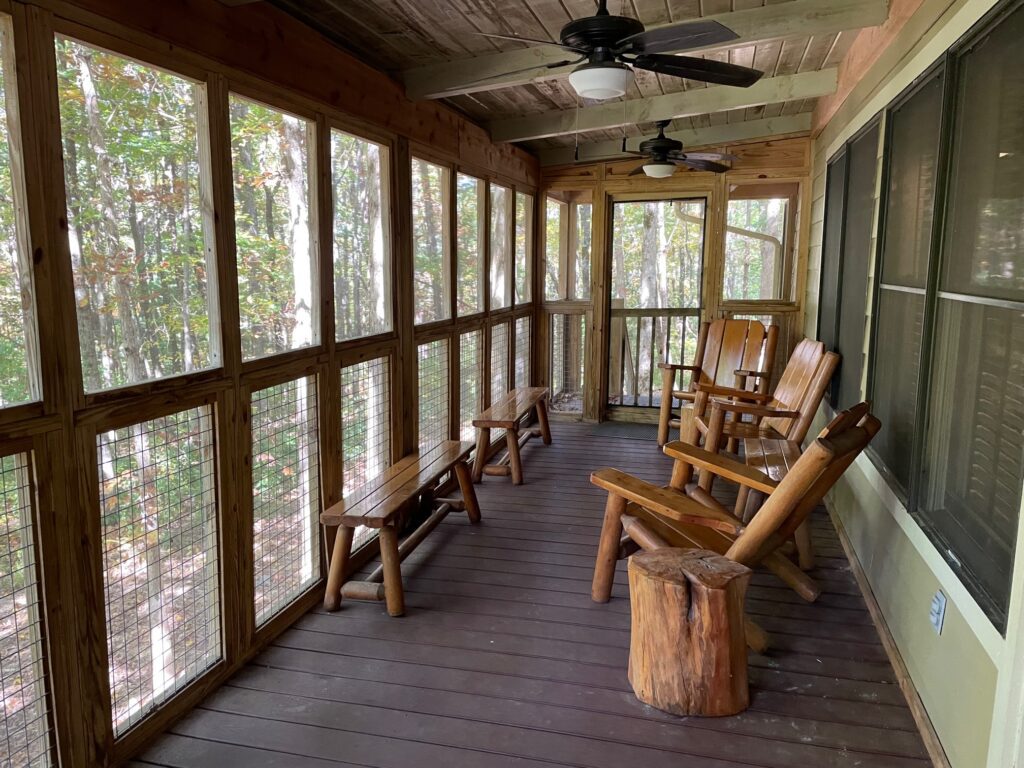 cabin 9 screen porch
