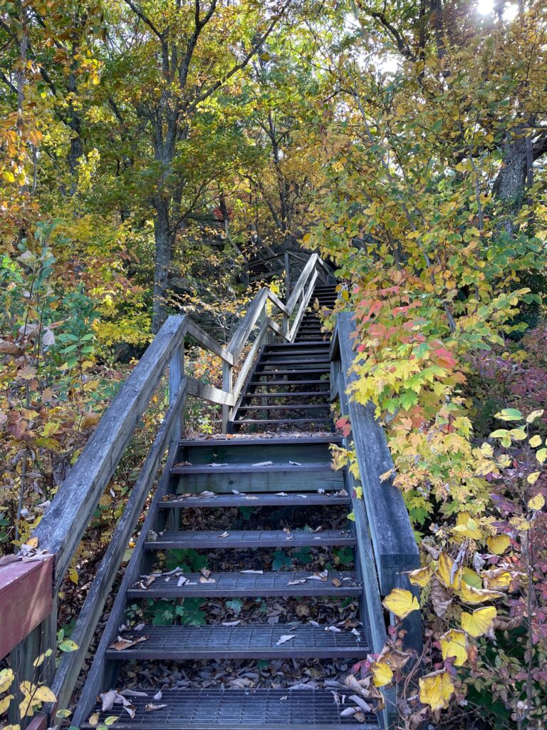 Fort Mountain State Park overlook stairs 