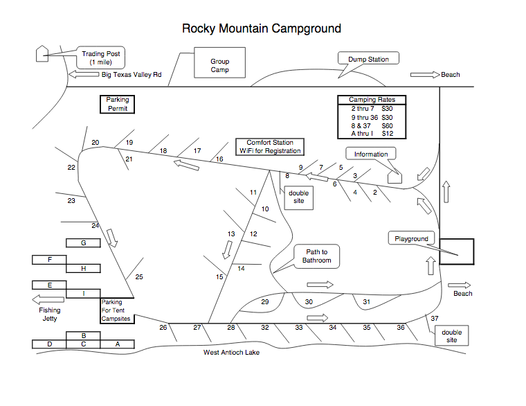 Rocky Mountain Recreation campground map