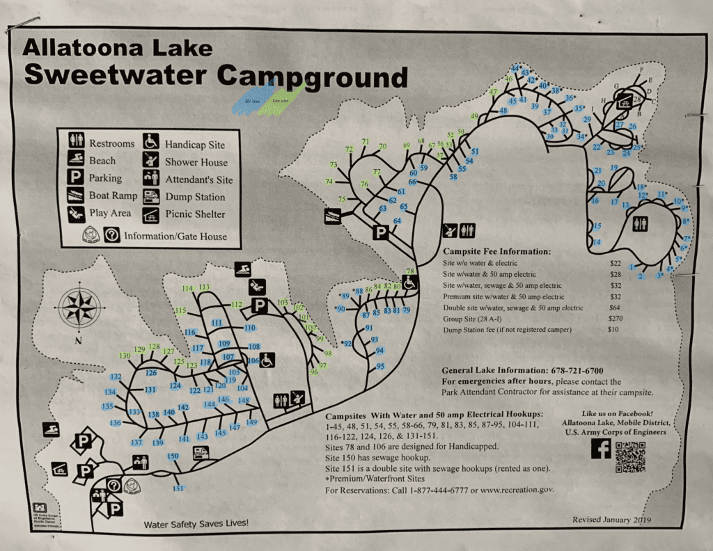 Sweetwater Campground map