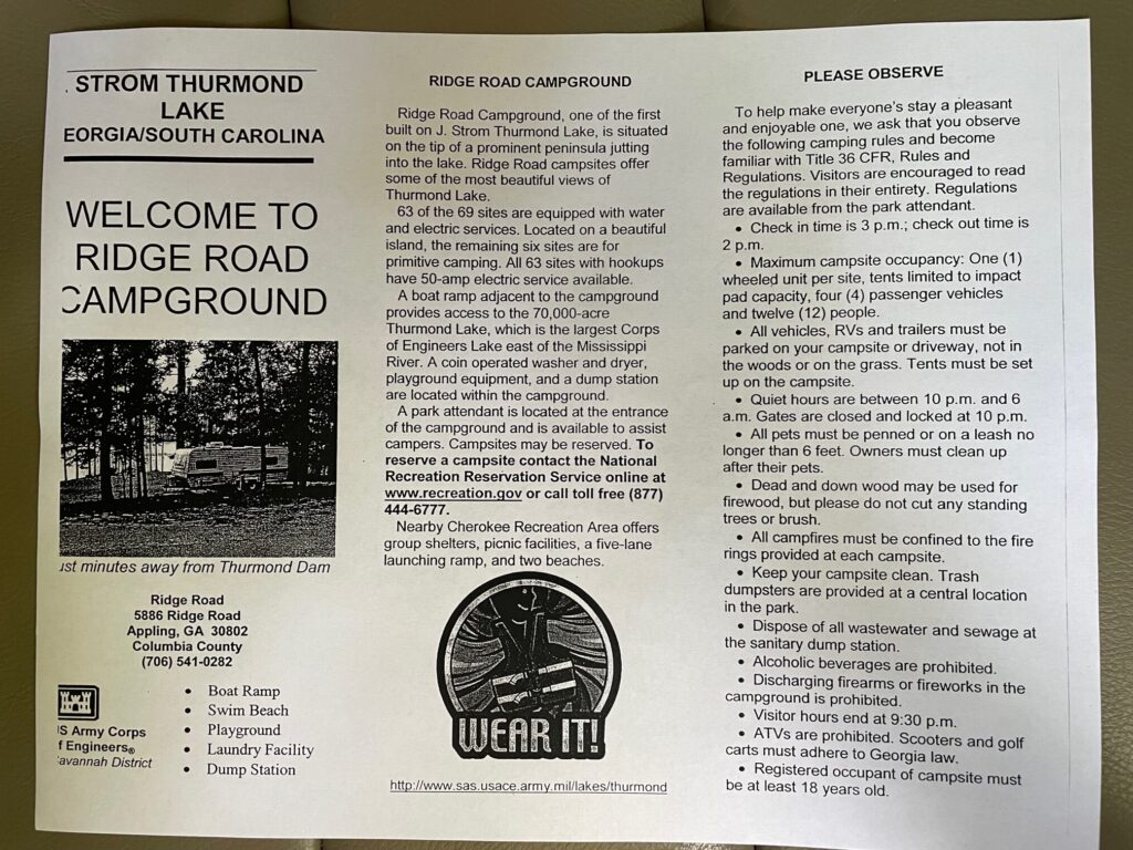 Ridge Road Campground Rules