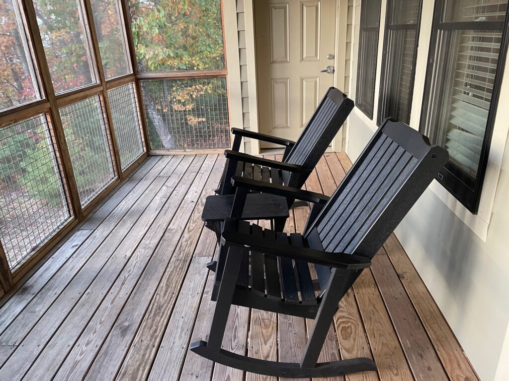 Fort Mountain State Park Cottage 1 rocking chair 