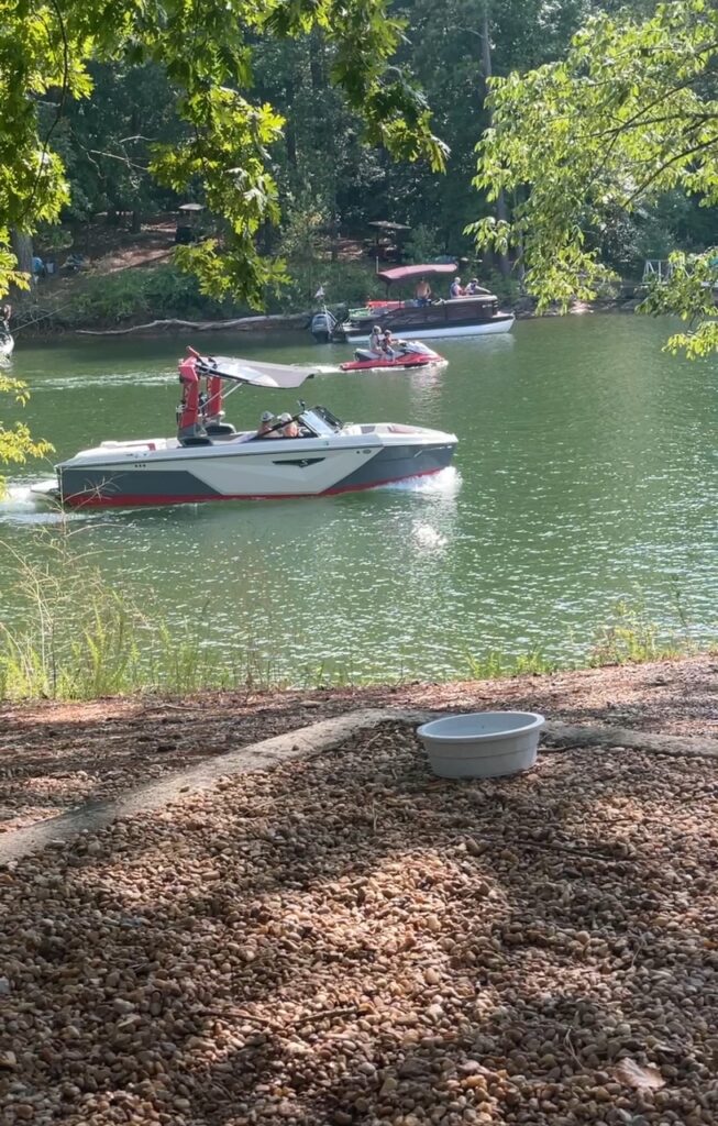 Clark Creek North Campground boats 