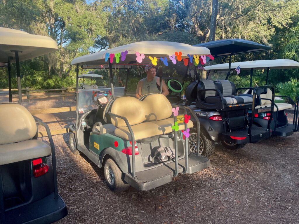 Fort Wilderness RV Resort golf cart decorations