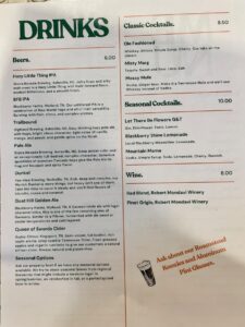 Roamstead Smoky Mountains Campground Menu