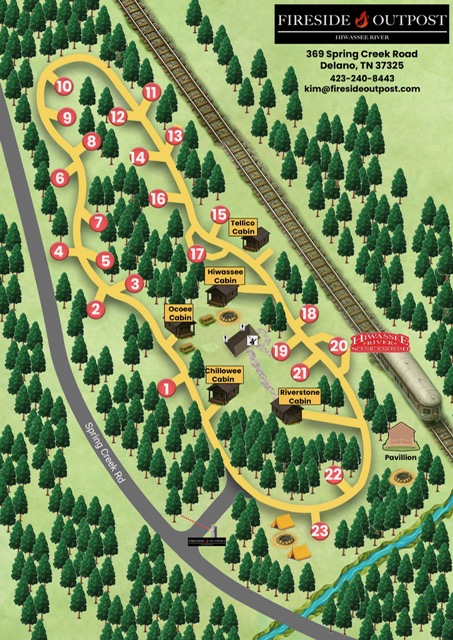 Fireside Outpost campground map